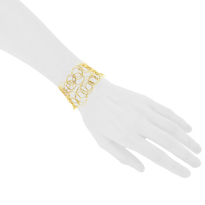 Flexible Buccellati Hawai bracelet in yellow gold - Detail D1