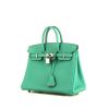 Hermes Birkin 25 cm handbag in Vert Veronese leather taurillon clémence - 00pp thumbnail