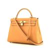 Hermes Kelly 32 cm handbag in gold leather - 00pp thumbnail