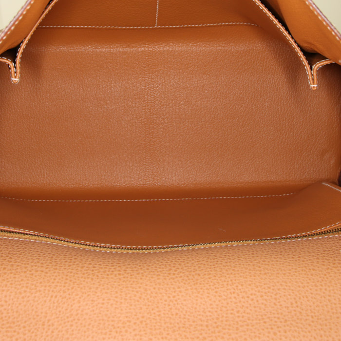 Sac à main Hermes Kelly 32 cm en cuir gold - Detail D3