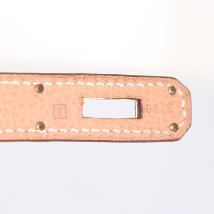 Bolso de mano Hermes Kelly 32 cm en cuero color oro - Detail D5