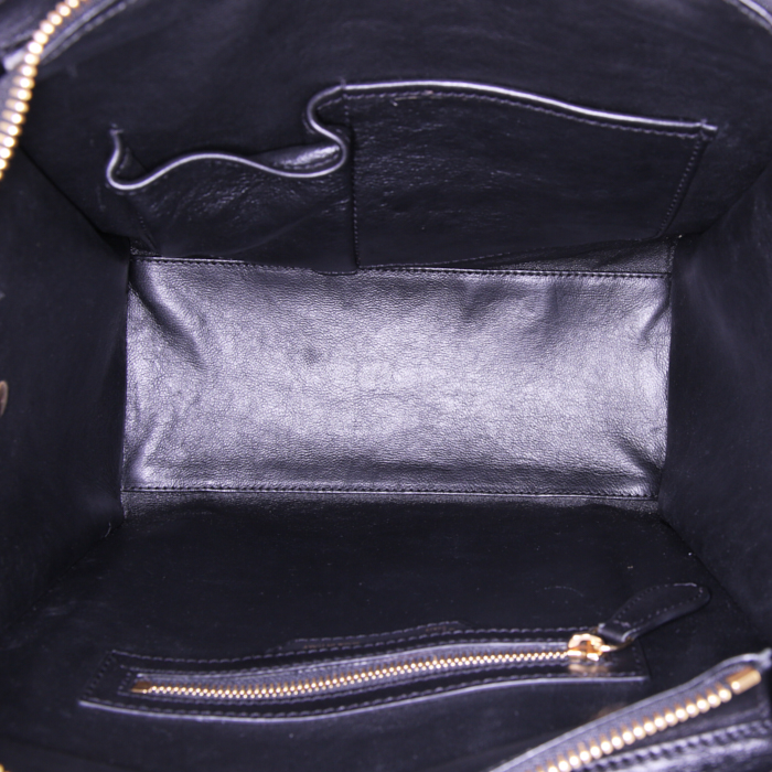 Borsa Celine Luggage Micro in pelle nera - Detail D2