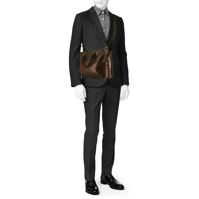 Berluti briefcase in brown leather - Detail D2