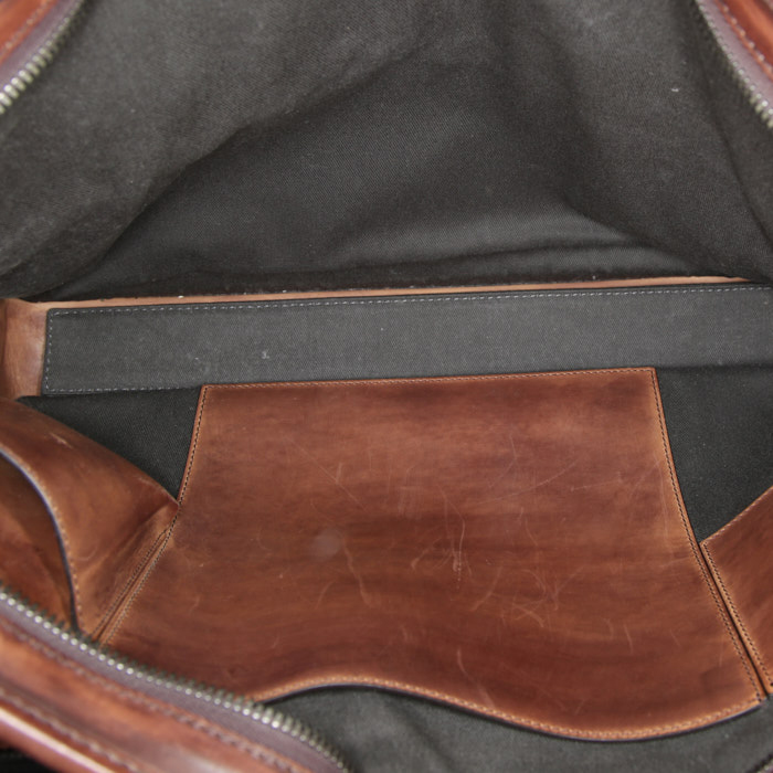 Berluti briefcase in brown leather - Detail D3