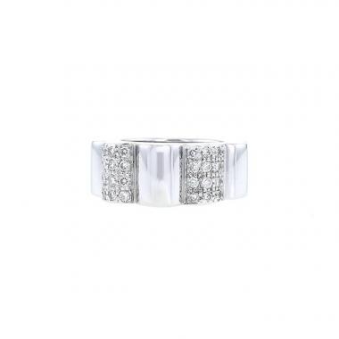 Chanel Profil large model ring in white gold and diamonds