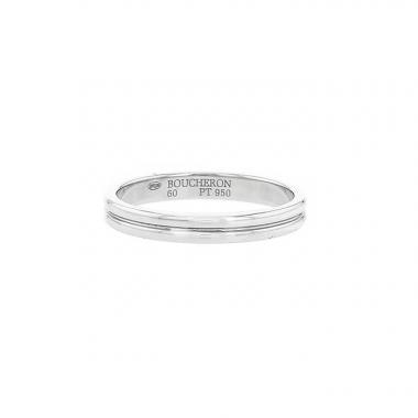 Alliance Boucheron Godron petit modèle en platine