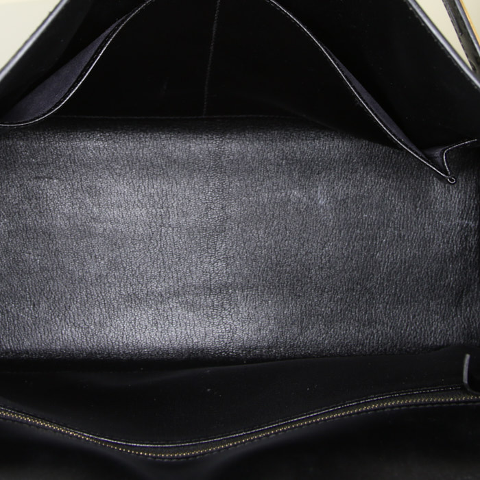 Hermes Kelly 32 cm handbag in black box leather - Detail D3