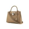 Hermes Kelly 25 cm handbag in etoupe epsom leather - 00pp thumbnail
