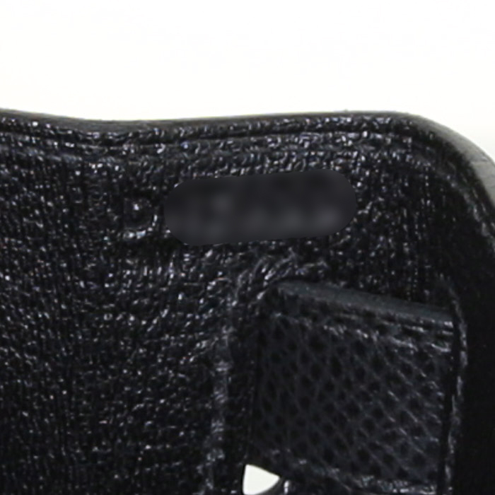 Sac à main Hermès  Kelly 28 cm en cuir epsom noir - Detail D5