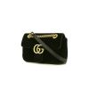 Borsa a tracolla Gucci GG Marmont mini in velluto nero con decori geometrici - 00pp thumbnail