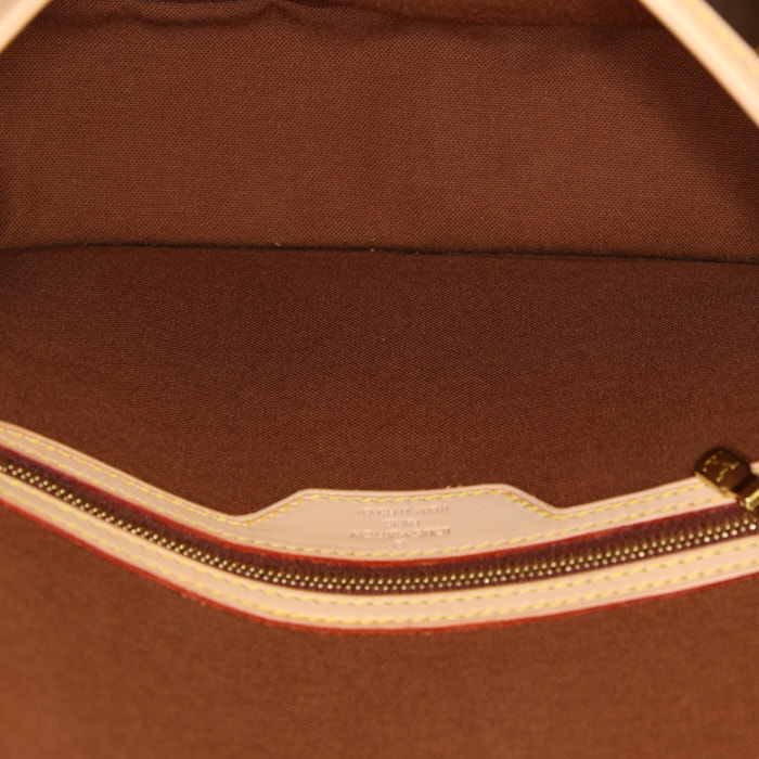 Louis Vuitton Sologne shoulder bag in brown monogram canvas and natural leather - Detail D2