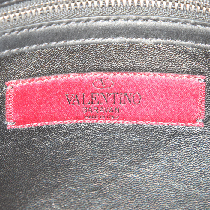 Bolso bandolera Valentino Rockstud en cuero negro - Detail D4