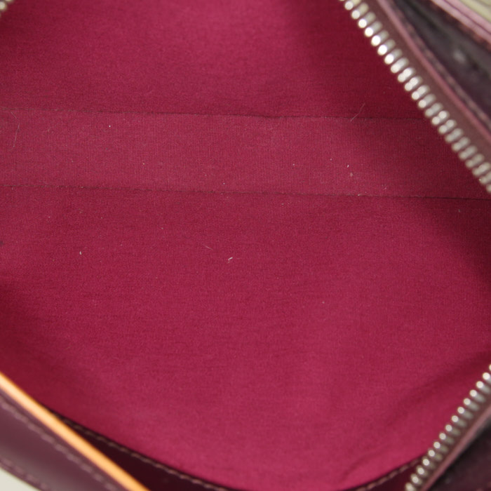 Borsa Louis Vuitton Fowler in pelle monogram color prugna e pelle naturale - Detail D2