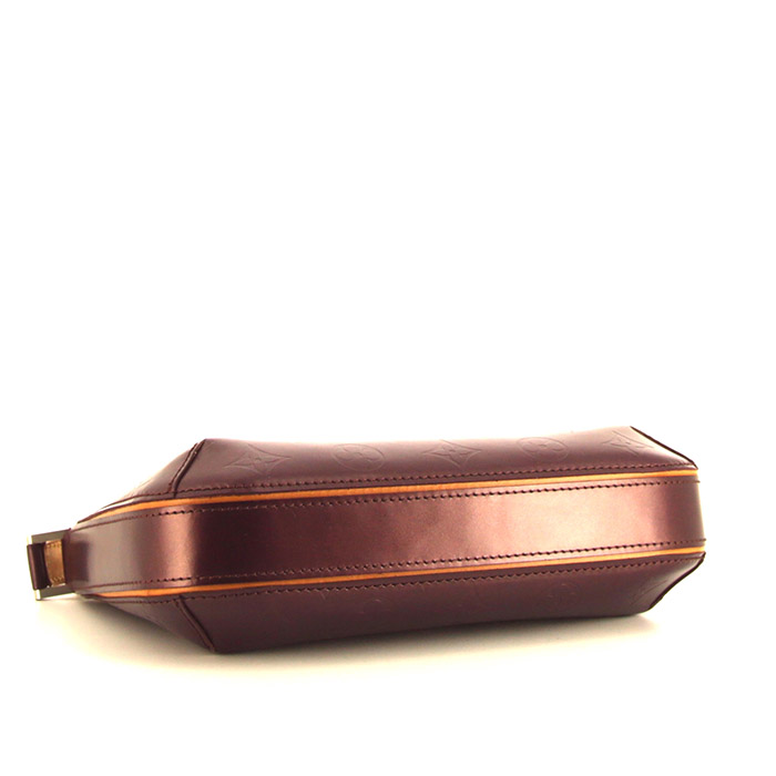 Borsa Louis Vuitton Fowler in pelle monogram color prugna e pelle naturale - Detail D4
