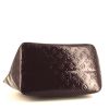 Bolso de mano Louis Vuitton Bellevue modelo grande en charol Monogram color burdeos y cuero natural - Detail D4 thumbnail