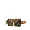 Burberry TB clutch-belt in brown monogram canvas and black leather - 00pp thumbnail