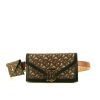 Burberry TB clutch-belt in brown monogram canvas and black leather - 360 thumbnail