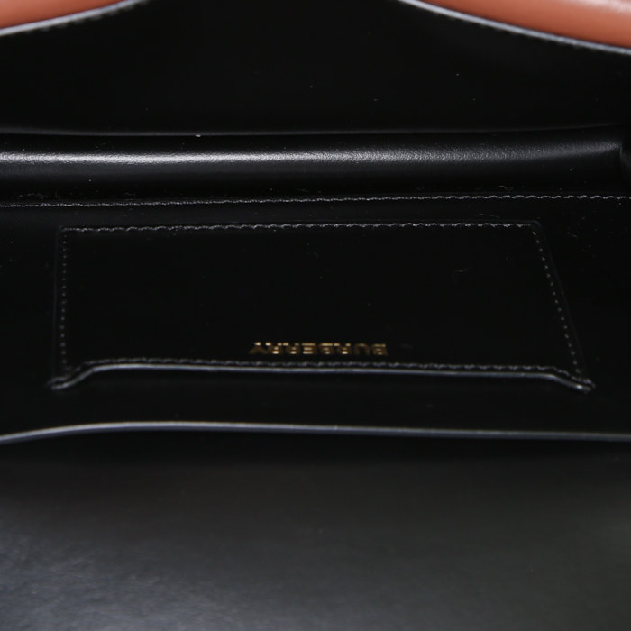 Bolsito-cinturón Burberry TB en lona Monogram marrón y cuero negro - Detail D2