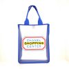 Chanel Shopping shopping bag in blue canvas and transparent plastic - 360 thumbnail