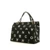 Chanel Grand Shopping shopping bag in black and white logo canvas - 00pp thumbnail