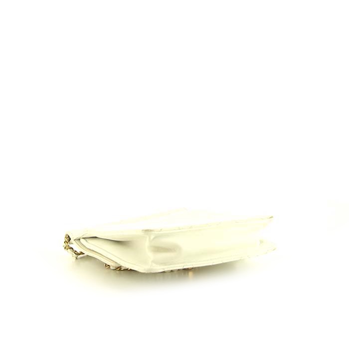 Borsa a tracolla Chanel Crossing Times in pelle trapuntata bianca - Detail D4