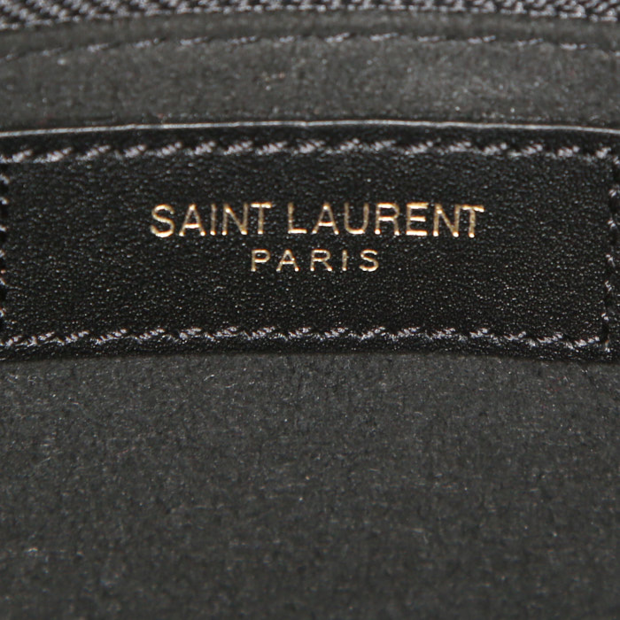 Saint Laurent Sac de jour small model handbag in black leather - Detail D4