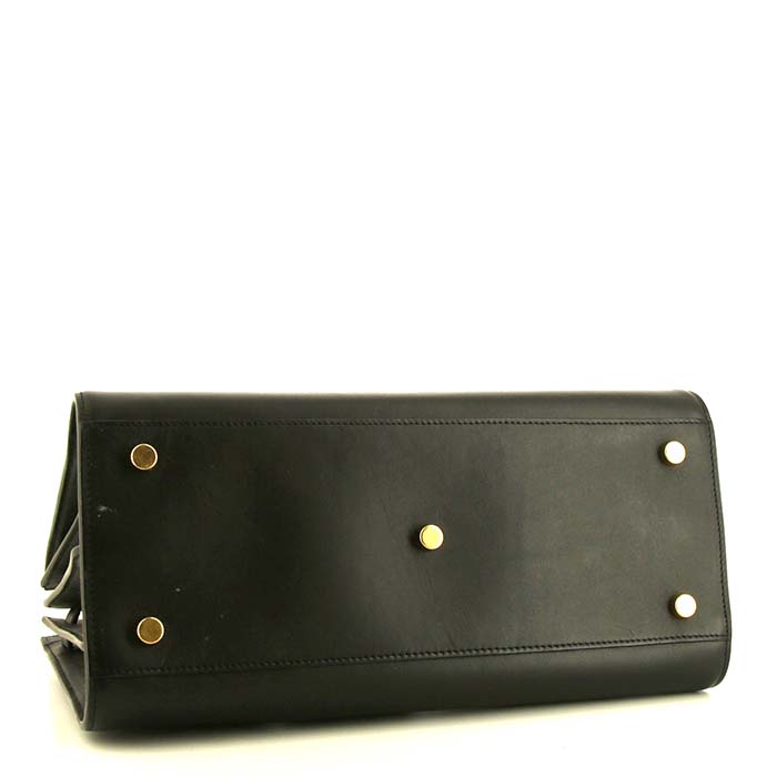 Saint Laurent Sac de jour small model handbag in black leather - Detail D5