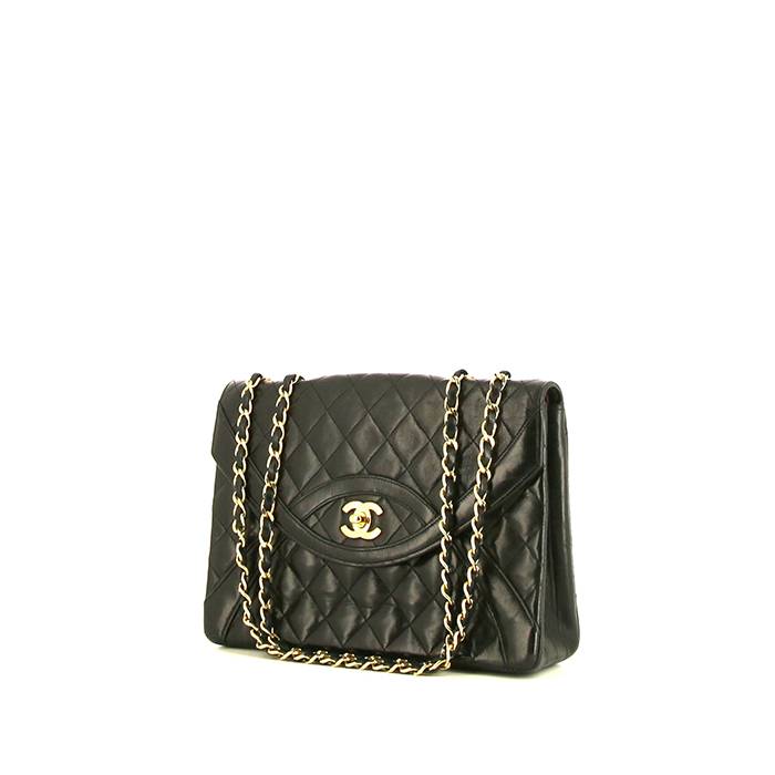 Chanel Vintage handbag in black quilted leather - 00pp