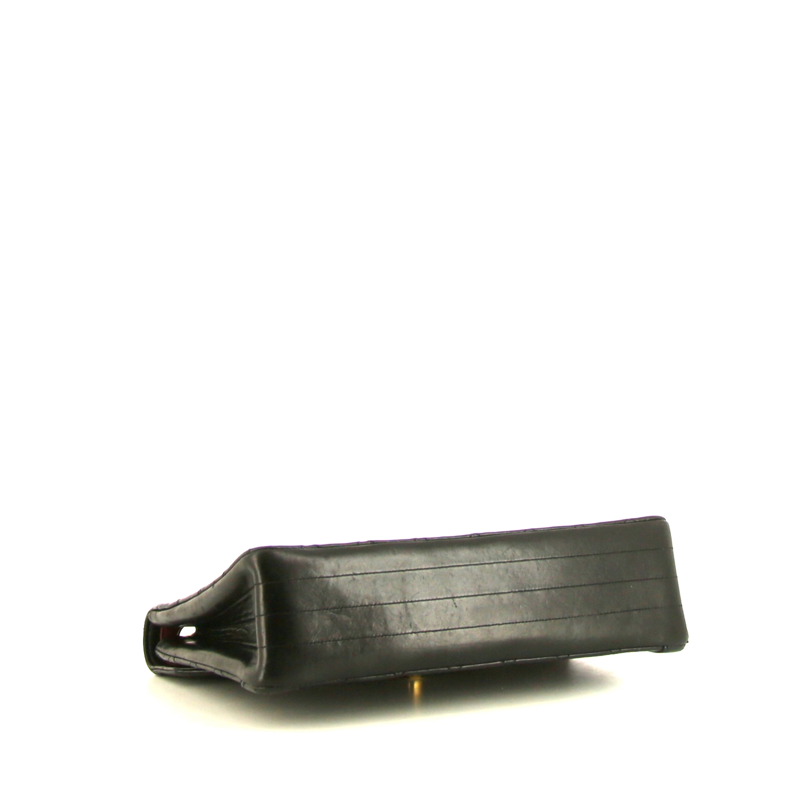 Bolso de mano Chanel Vintage en cuero acolchado negro - Detail D5