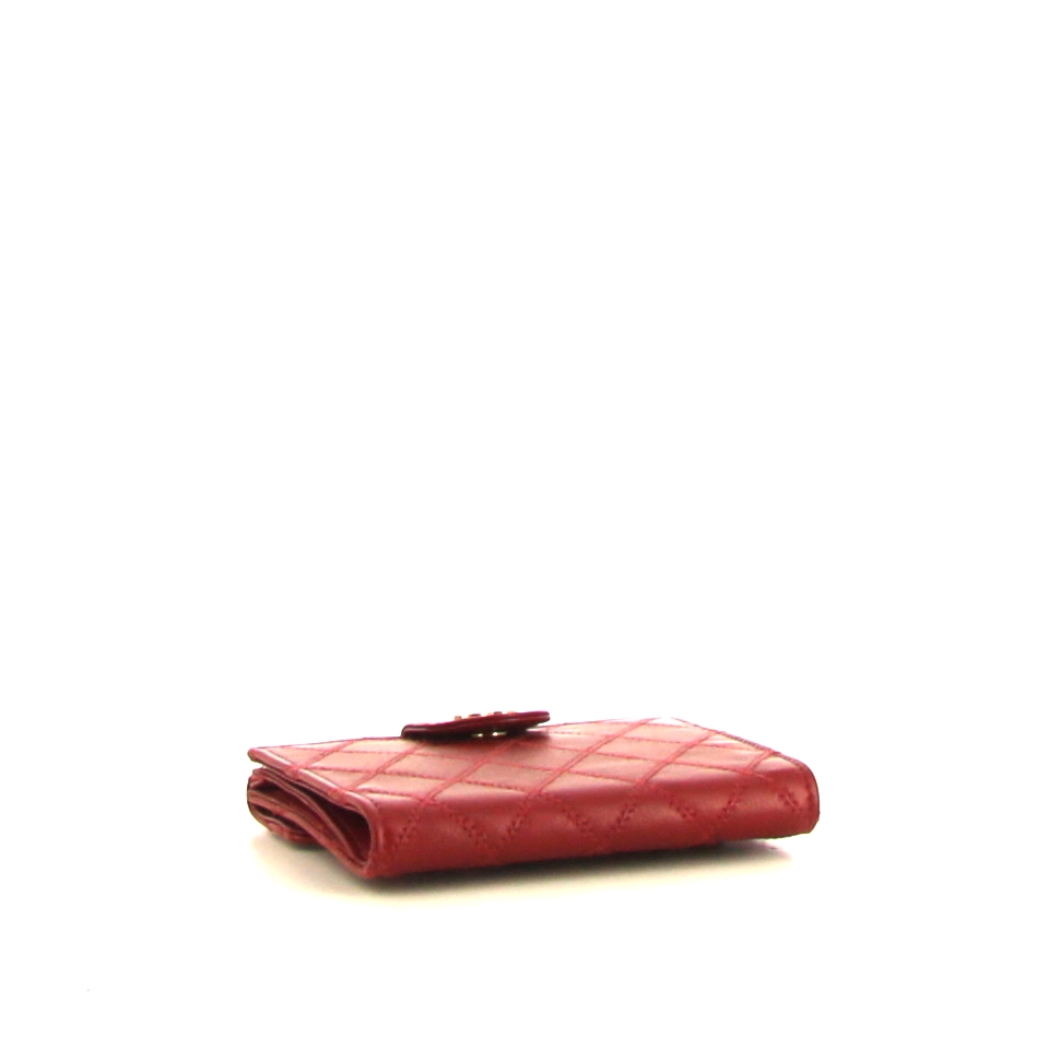 Portafogli Chanel Vintage in pelle rossa - Detail D4