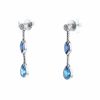 Paire de pendants d'oreilles David Yurman en argent, diamants, topaze bleue et cordiérite - Detail D1 thumbnail