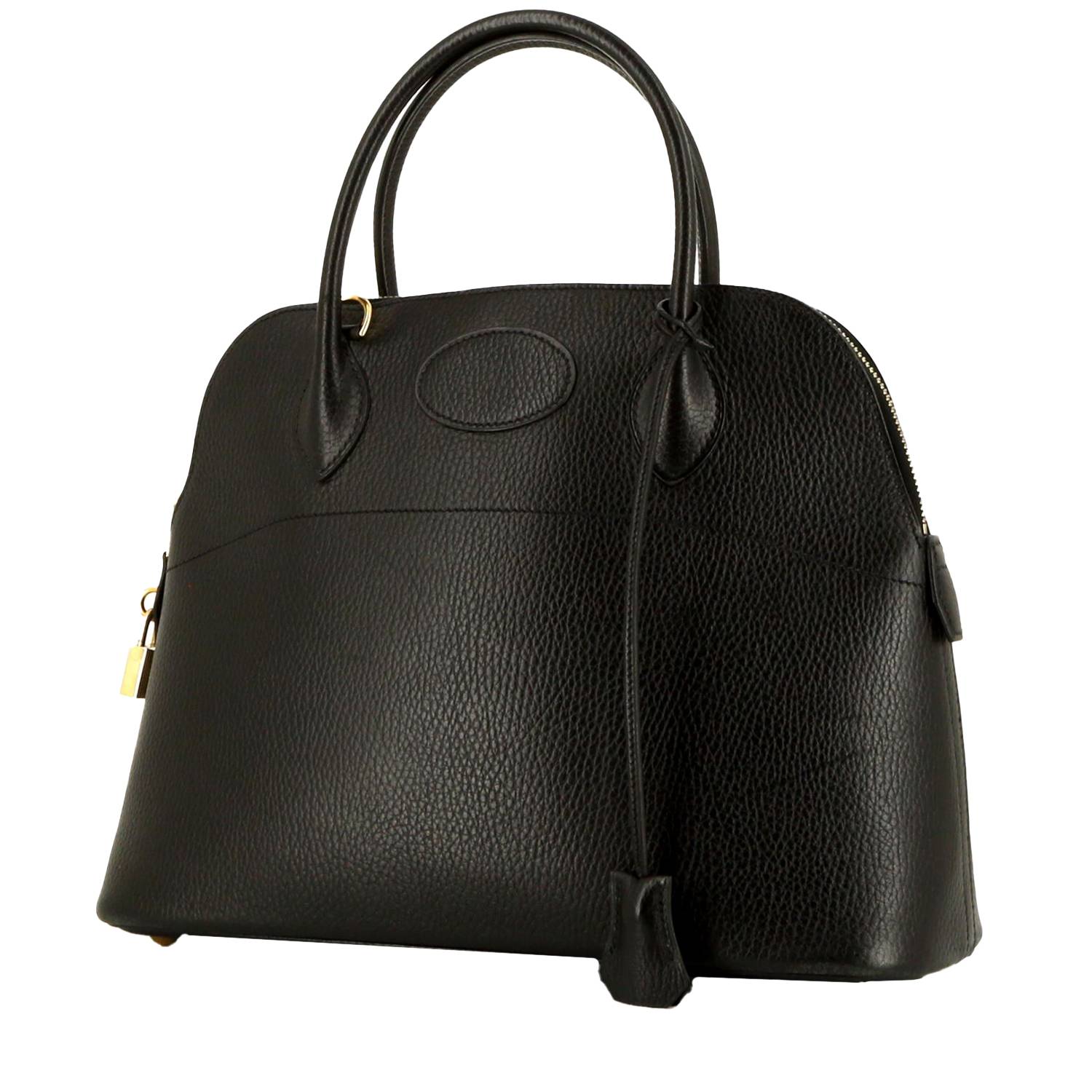 Hermès Bolide 35 cm handbag in black Fjord leather | auctionlab