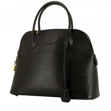 Sac Hermès Etrivert En Cuir Fjord Noir/marron - Sac D'affaires Occasion, Bon état