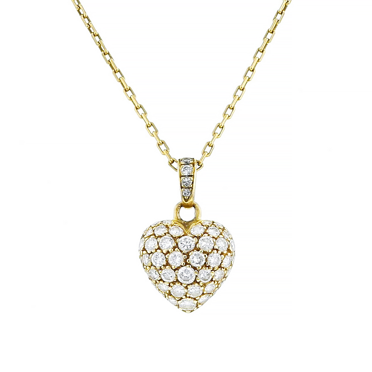 Cartier Coeur et Symbole large model pendant in yellow gold and diamonds - Detail D1