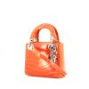Borsa a tracolla Dior Mini Lady Dior in coccodrillo arancione - 00pp thumbnail