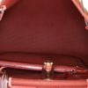 Hermès Herbag shoulder bag in burgundy leather and burgundy canvas - Detail D2 thumbnail
