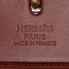Sac bandoulière Hermès Herbag en cuir bordeaux et toile bordeaux - Detail D3 thumbnail