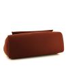 Hermès Herbag shoulder bag in burgundy leather and burgundy canvas - Detail D4 thumbnail