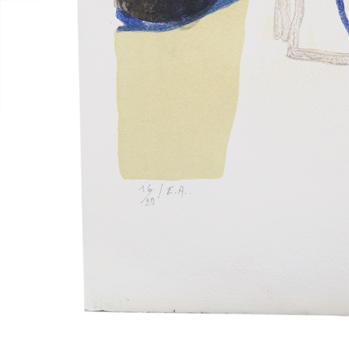 Maurice Estève, "Péribule", lithographie en couleurs sur papier, signée, numérotée et encadrée, de 1957 - Detail D2