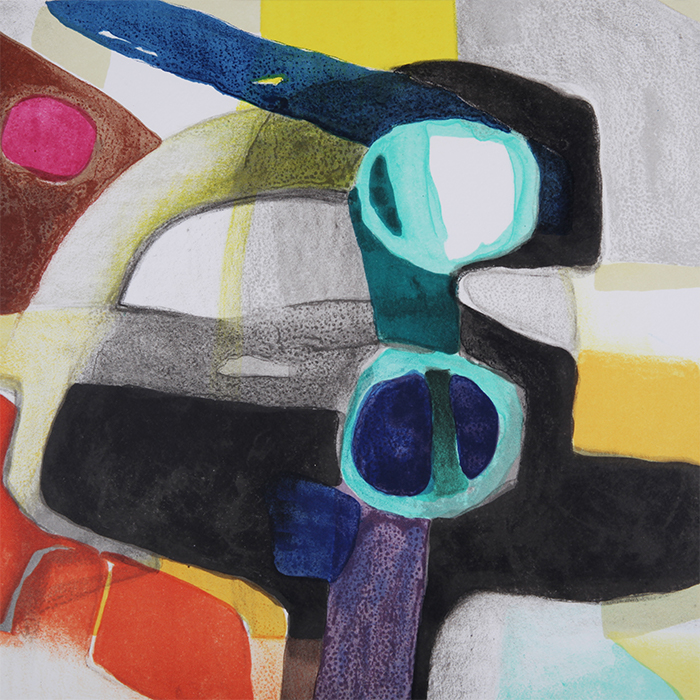 Maurice Estève, "Péribule", lithographie en couleurs sur papier, signée, numérotée et encadrée, de 1957 - Detail D3