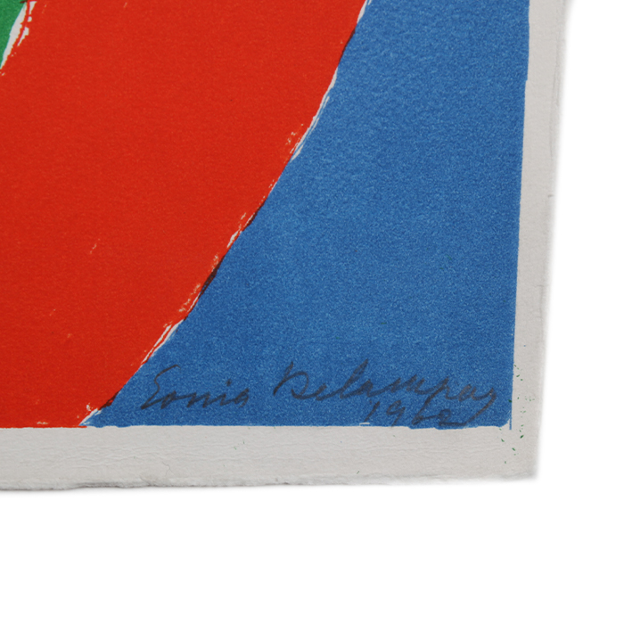 Sonia Delaunay, Untitled, lithograph in colors on paper, signed, dated, numbered and framed, of 1962 - Detail D2