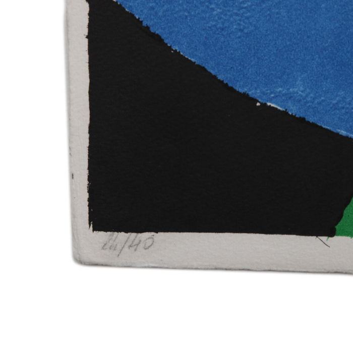 Sonia Delaunay, Untitled, lithograph in colors on paper, signed, dated, numbered and framed, of 1962 - Detail D3