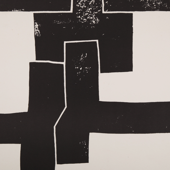 Edouardo Chillida, "Barcelona I", lithographie en noir sur papier, signée, annotée et encadrée, tirage limité, de 1971 - Detail D1