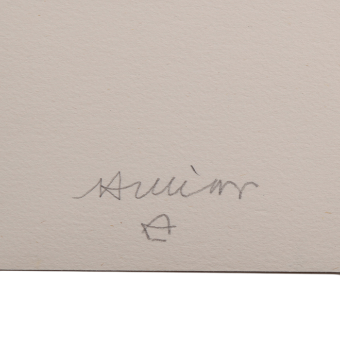 Eduardo Chillida, "Barcelona I", lithograph in black on paper, signed, annotated and framed, limited edition, of 1971
