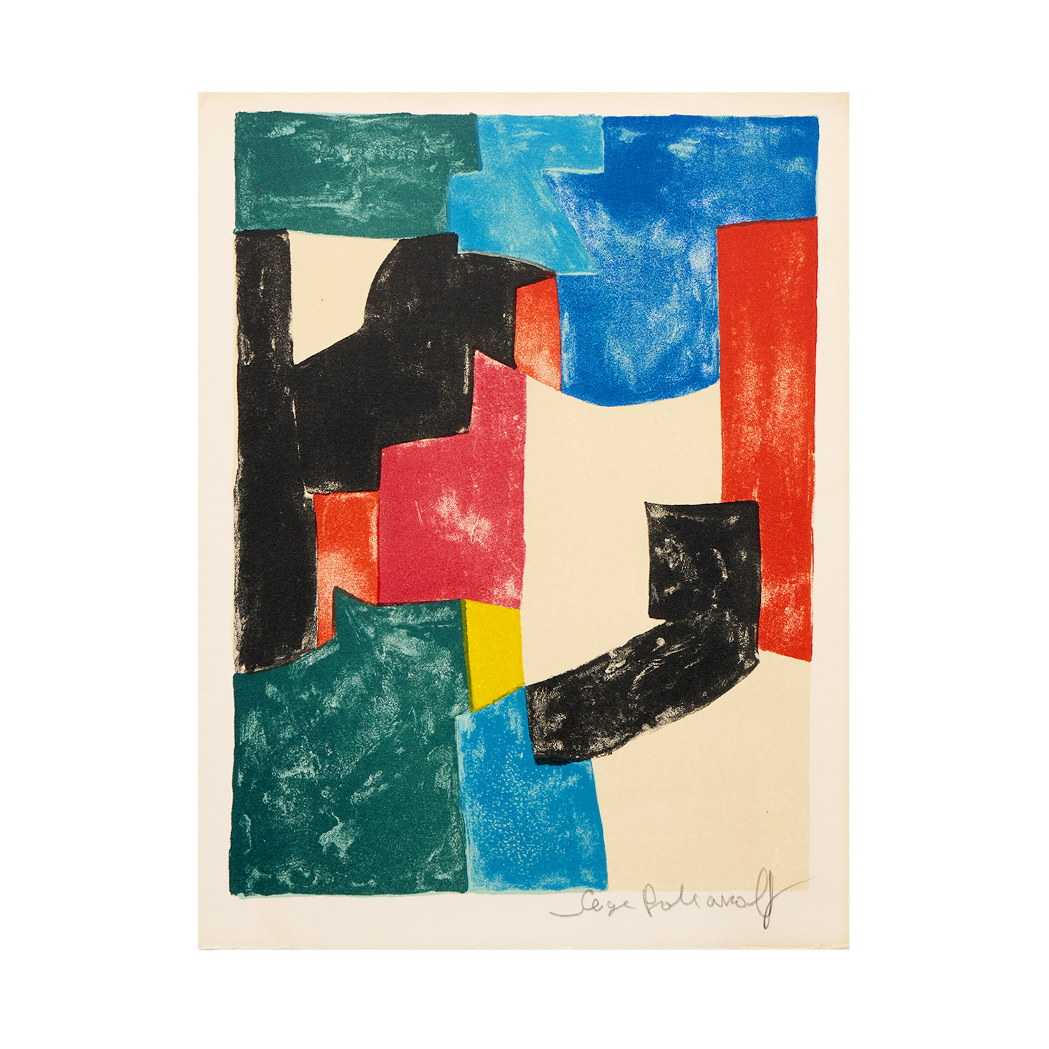 Composition noire, bleue et rouge - 1962 - Detail D1