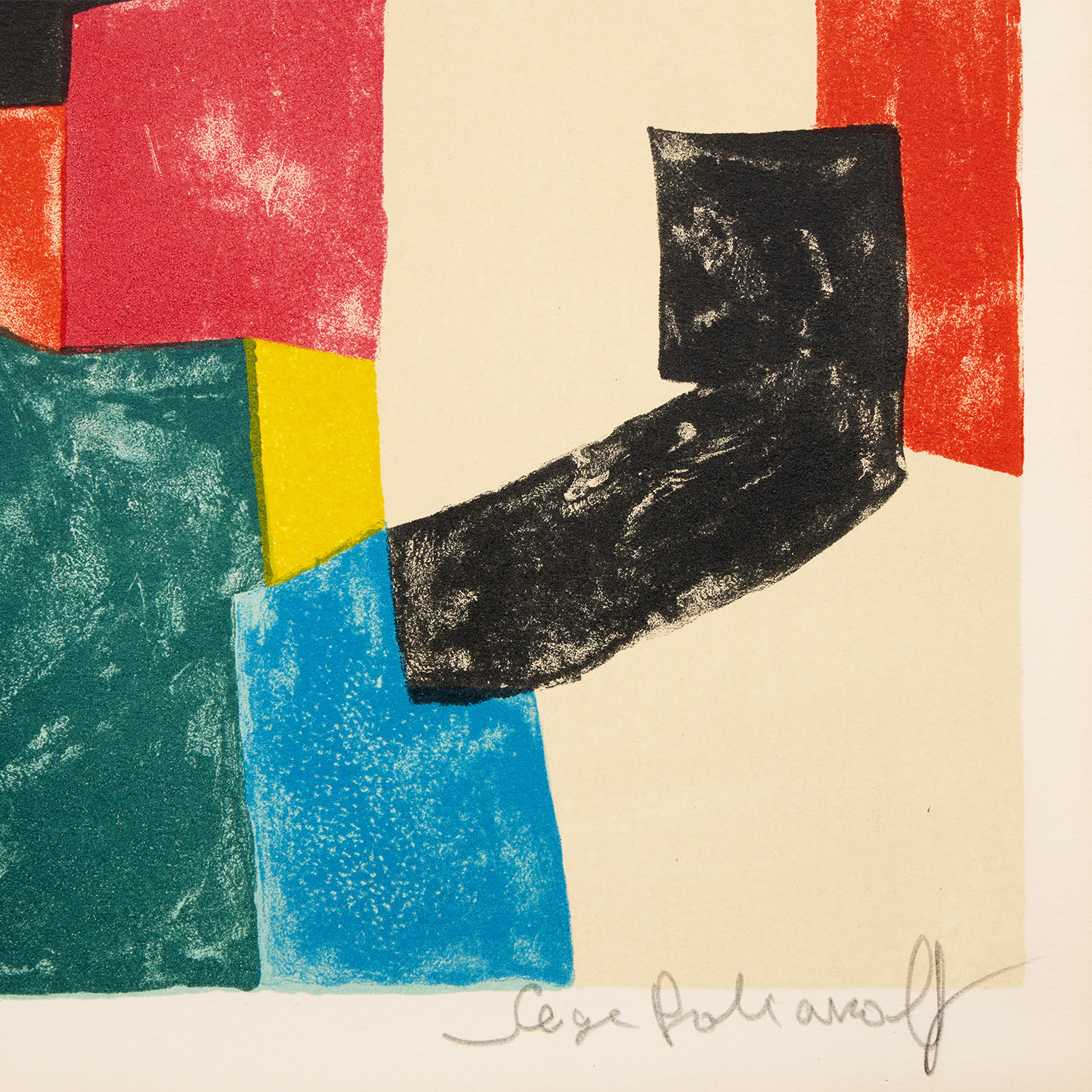 Composition noire, bleue et rouge - 1962 - Detail D3