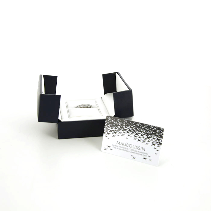 Bague souple Mauboussin Je Le Veux en or blanc et diamants - Detail D2