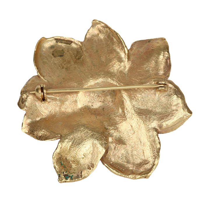 Claude Lalanne, broche "Anémone", en bronze doré, édition Artcurial, signée, épreuve d'artiste numérotée, des années 1980 - Detail D1