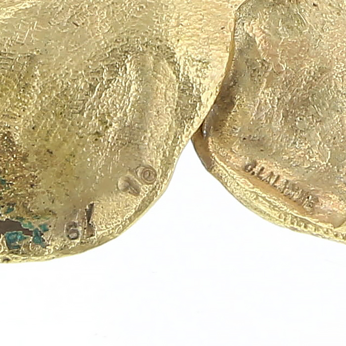 Claude Lalanne, broche "Anémone", en bronze doré, édition Artcurial, signée, épreuve d'artiste numérotée, des années 1980 - Detail D3