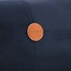 Loewe Cushion shopping bag in navy blue canvas and brown leather - Detail D3 thumbnail
